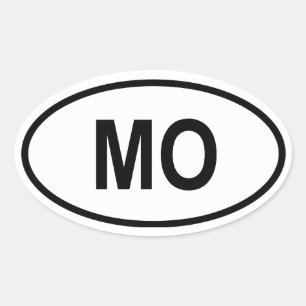 Missouri "MO" Oval Sticker