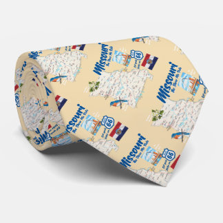 Missouri MO The Show Me State Map Arch Route 66 Tie