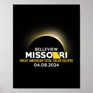 Missouri Mo Total Solar Eclipse 2024 Poster