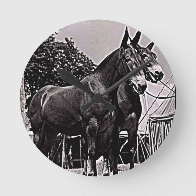 Missouri Mule Round Clock (Front)