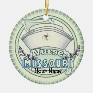 Missouri Nurse Ceramic Tree Decoration