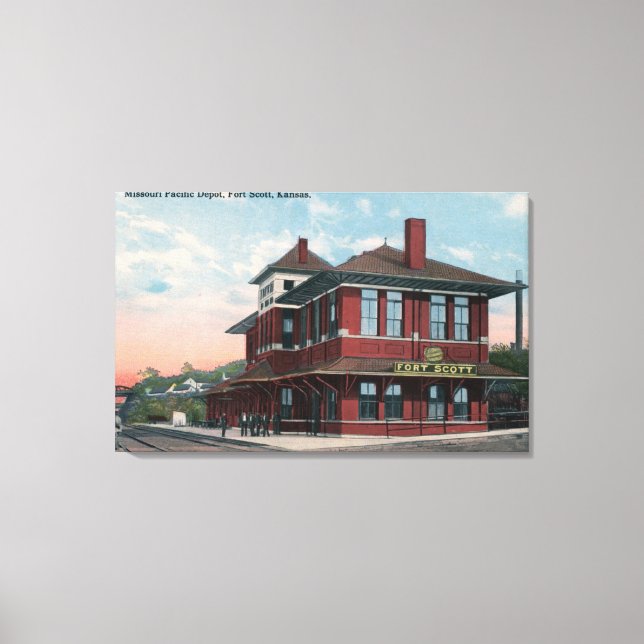 Missouri Pacific Railroad Depot Canvas Print (Front)