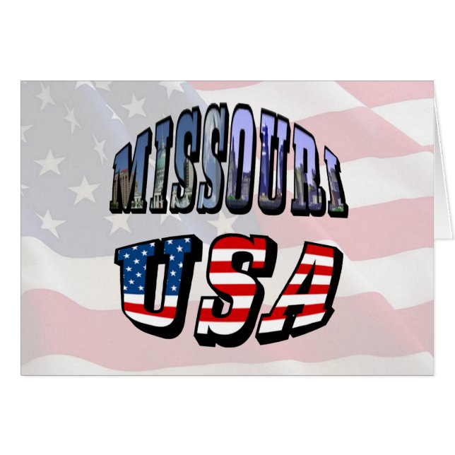 Missouri Picture and USA Text (Front Horizontal)