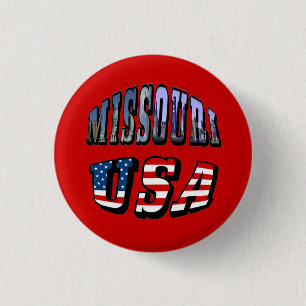 Missouri Picture and USA Text 3 Cm Round Badge