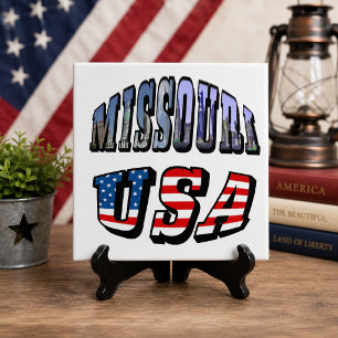 Missouri Picture and USA Text Tile