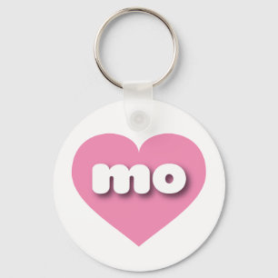 Missouri pink heart - I love mo Key Ring