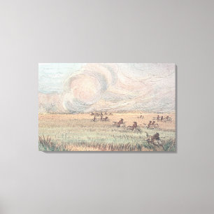 Missouri prairie fire canvas print