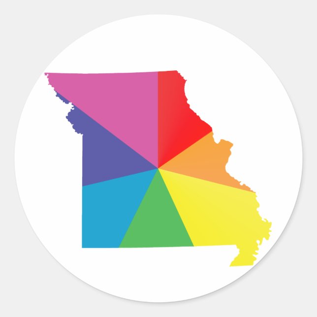 missouri pride. classic round sticker (Front)
