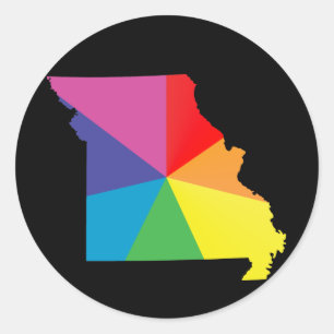 missouri pride. classic round sticker