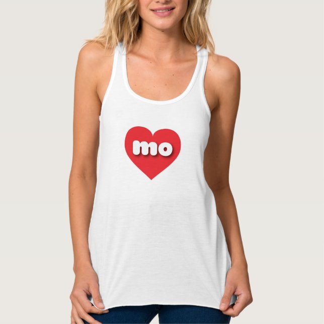 Missouri red heart - I love mo Singlet (Front)