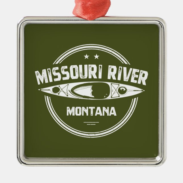 Missouri River, Montana Metal Tree Decoration (Front)