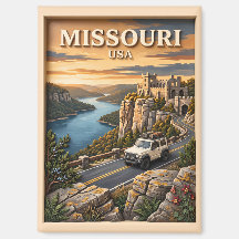 Missouri Road Trip Lake Ozarks Castle SUV Vintage
