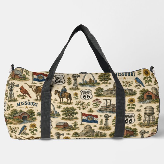Missouri Route 66 Weekend Gateway Duffle Bag (Front)