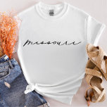 Missouri Script State Women’s T-Shirt<br><div class="desc">We are always adding new designs daily!</div>