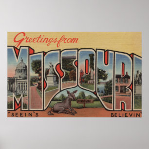 Missouri (Seein's Believin') - Large Letter Poster