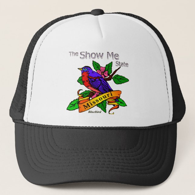 Missouri Show Me Bluebird Trucker Hat (Front)