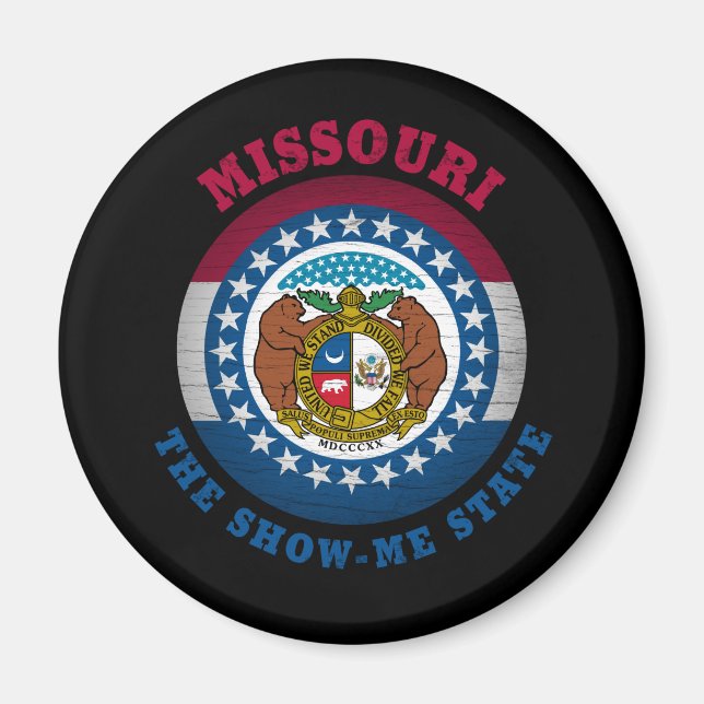 MISSOURI SHOW-ME STATE FLAG MAGNET (Front)
