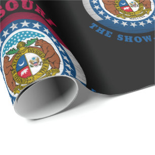 MISSOURI SHOW-ME STATE FLAG WRAPPING PAPER