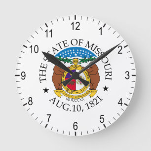 Missouri sign round clock