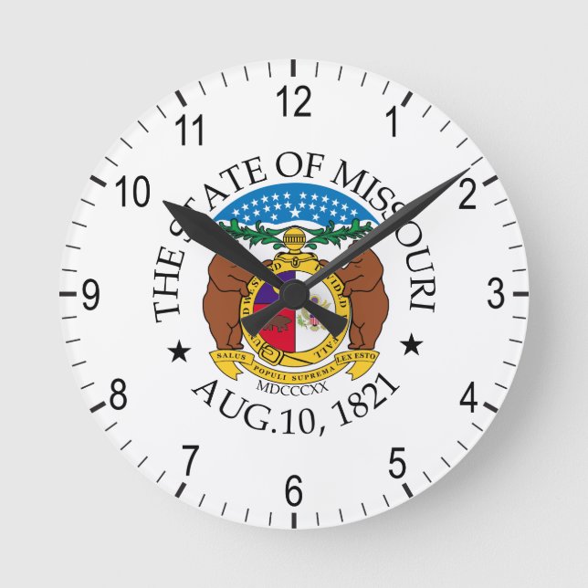 Missouri sign round clock (Front)