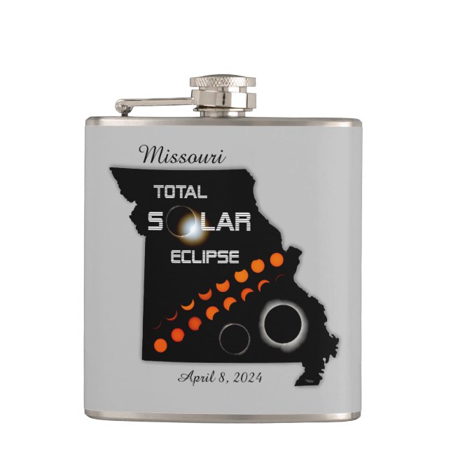 Missouri Solar Eclipse Flask (Front)