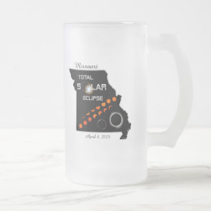 Missouri Solar Eclipse Frosted Beer Mug