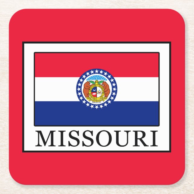 Missouri Square Paper Coaster (Front)