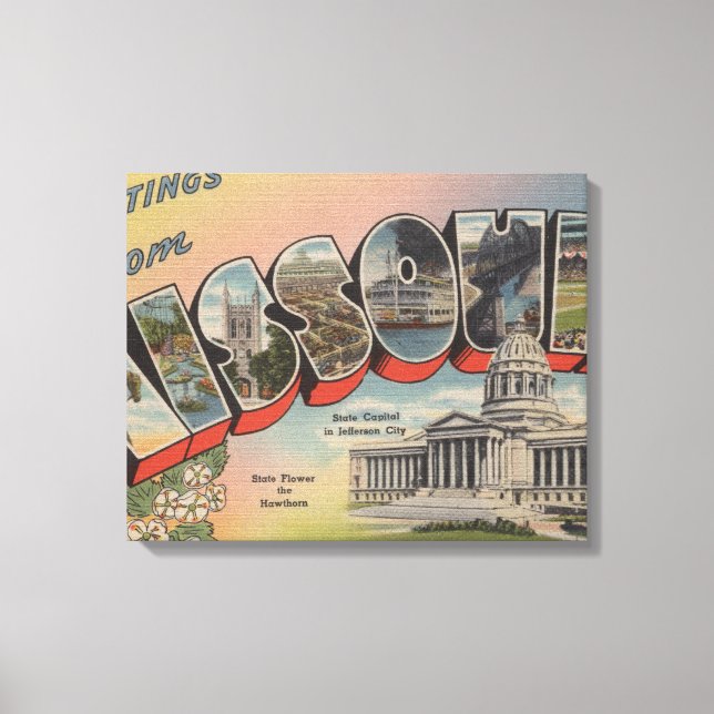 Missouri (State Capital/Flower) Canvas Print (Front)