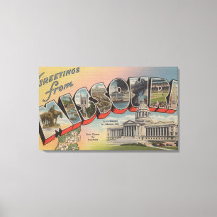 Missouri (State Capital/Flower) Canvas Print