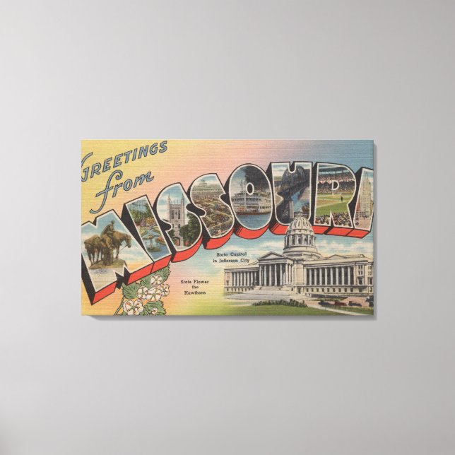 Missouri (State Capital/Flower) Canvas Print (Front)