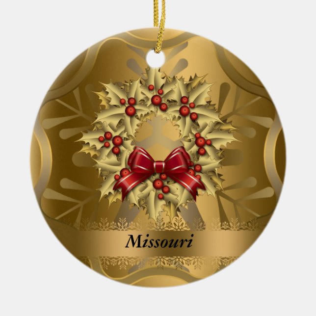 Missouri State Christmas Ornament (Front)