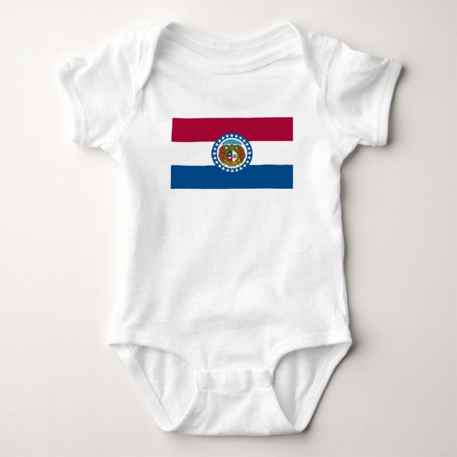 Missouri State Flag Baby Bodysuit (Front)