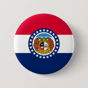 Missouri State Flag Design 6 Cm Round Badge