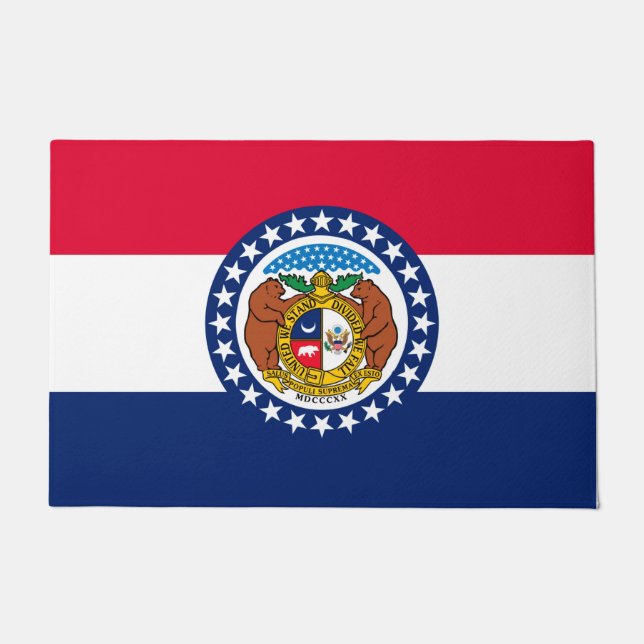 Missouri State Flag Design Doormat (Front)