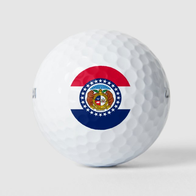 Missouri State Flag Design Golf Balls (Front)