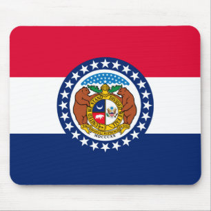 Missouri State Flag Design Mouse Pad