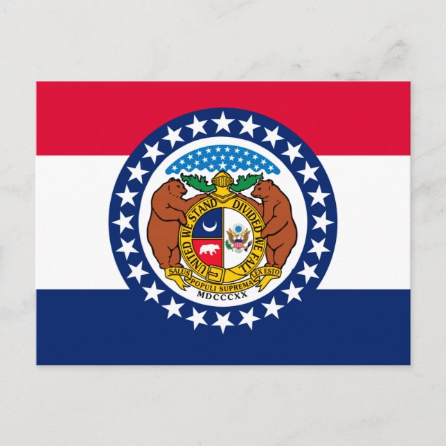 Missouri State Flag Design Postcard (Front)