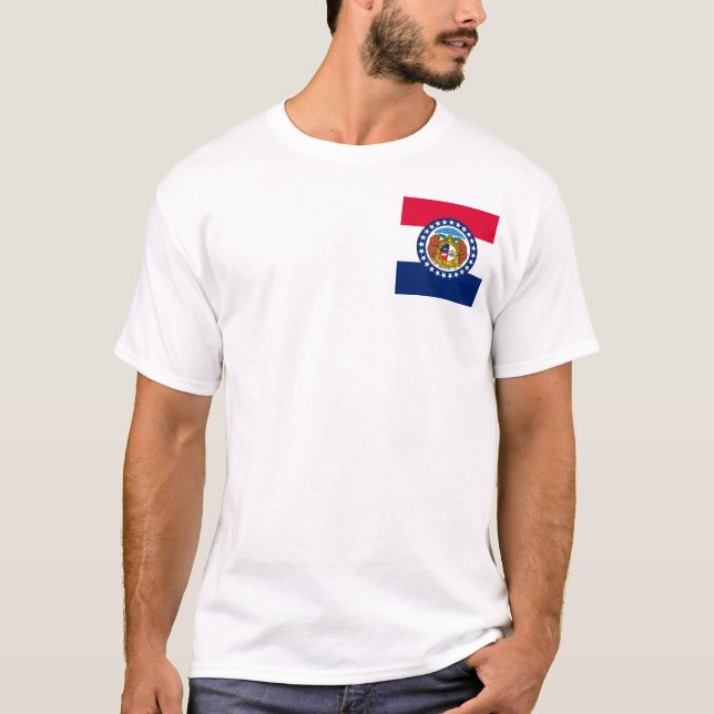 Missouri State Flag Design T-Shirt (Front)