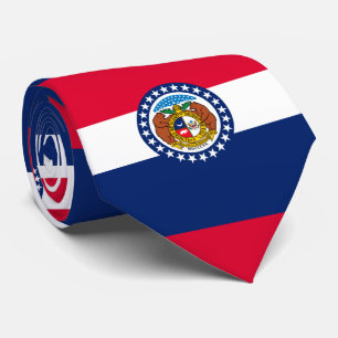 Missouri State Flag Design Tie
