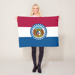 Missouri State Flag Fleece Blanket