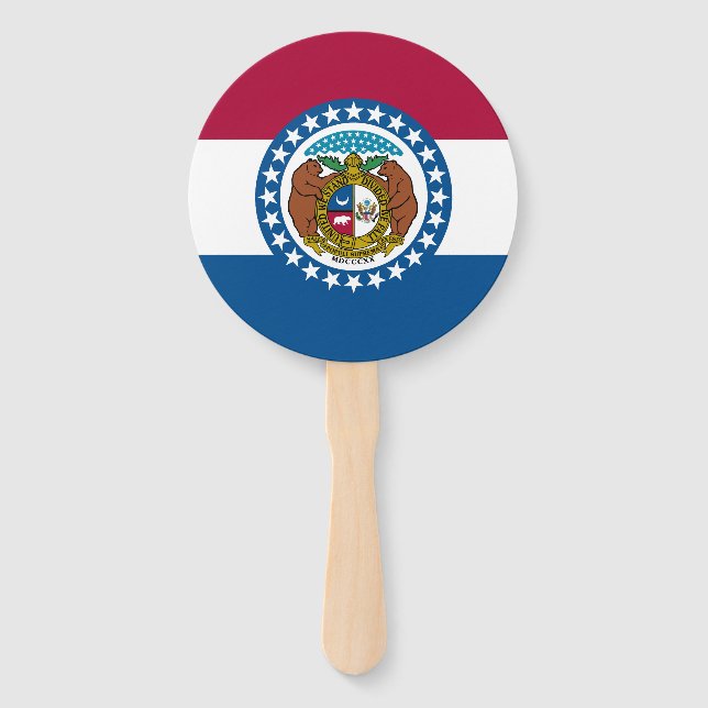 Missouri State Flag Hand Fan (Front)