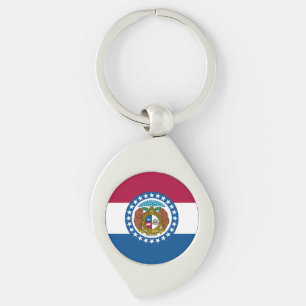 Missouri State Flag Key Ring