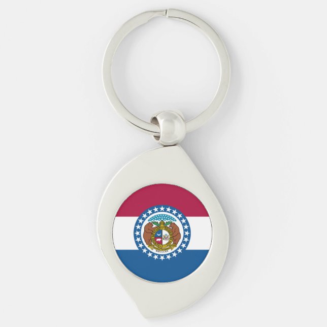 Missouri State Flag Key Ring (Front)