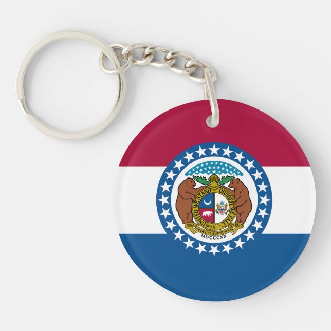Missouri State Flag Key Ring (Front)