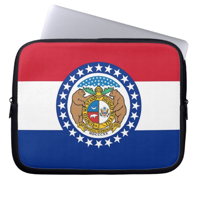 Missouri State Flag Laptop Sleeve (Front)
