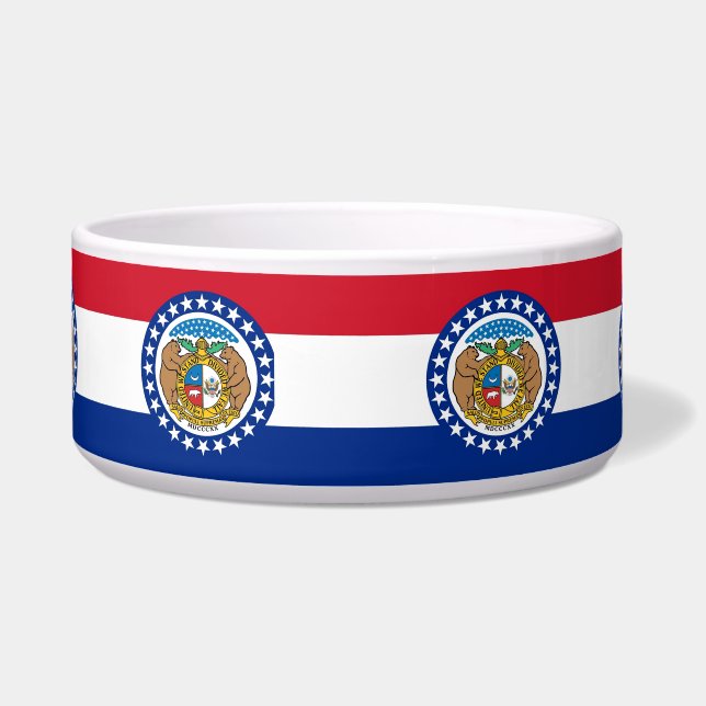Missouri State Flag Pet Bowl (Front)
