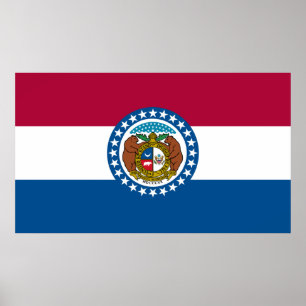 Missouri state flag poster
