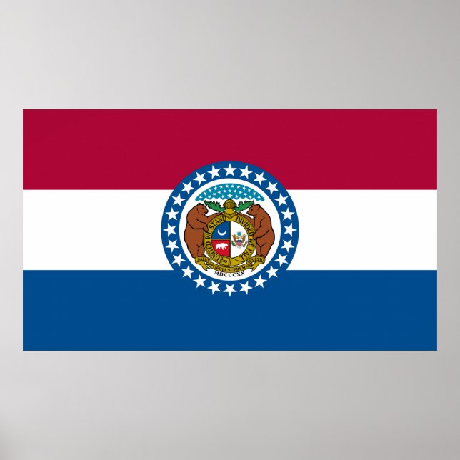 Missouri state flag poster (Front)