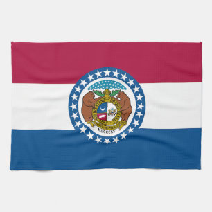 Missouri State Flag Tea Towel