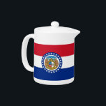 Missouri State Flag Teapot<br><div class="desc">Elevate your tea experience with our exclusive teapot featuring the flag of Missouri! Crafted with both functionality and elegance in mind, this teapot is more than just a kitchen accessory; it’s a celebration of Missouri’s rich heritage and cultural pride. The teapot prominently displays the iconic Missouri state flag, making it...</div>